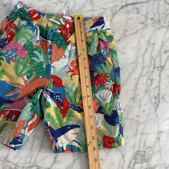 Mini Boden Ocean Adventure Drawstring Shorts in Colorful Coral Bay Sz 8 - Picture 6 of 8